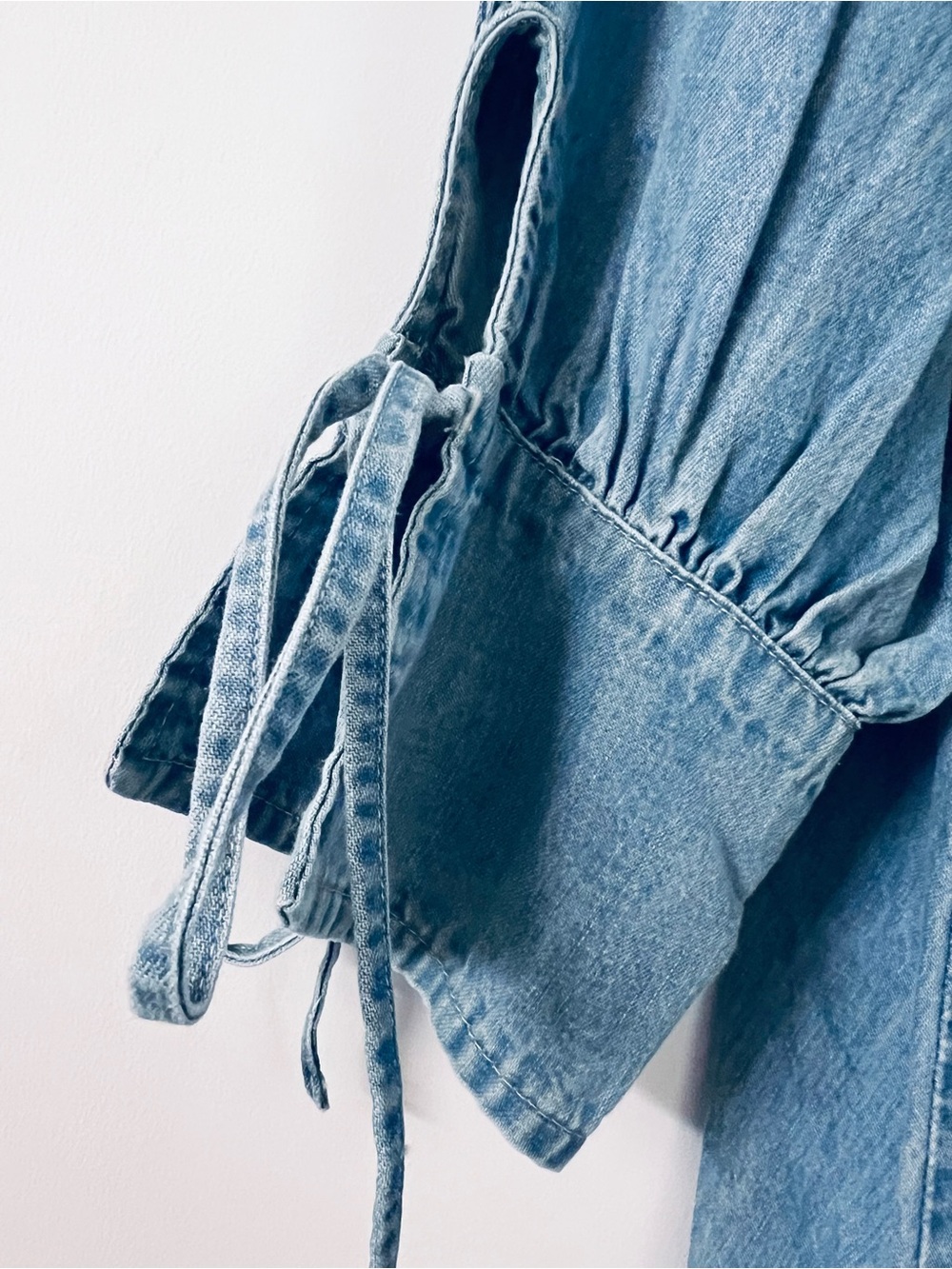 NWT Free People Sonora Denim Mini Dress In Cornflower - Picture 11 of 11